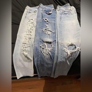 Lot of 3 American Eagle Tom Girl Jeans